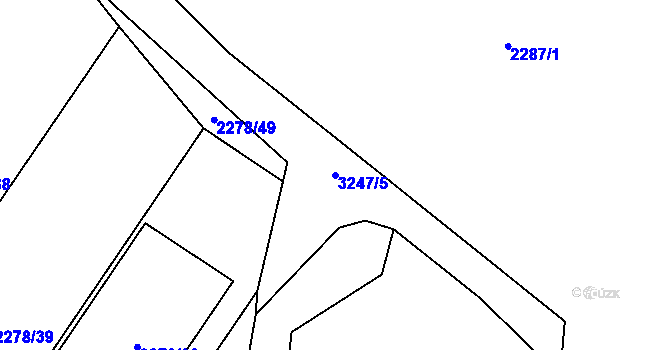 Parcela st. 3247/5 v KÚ Těšínov, Katastrální mapa