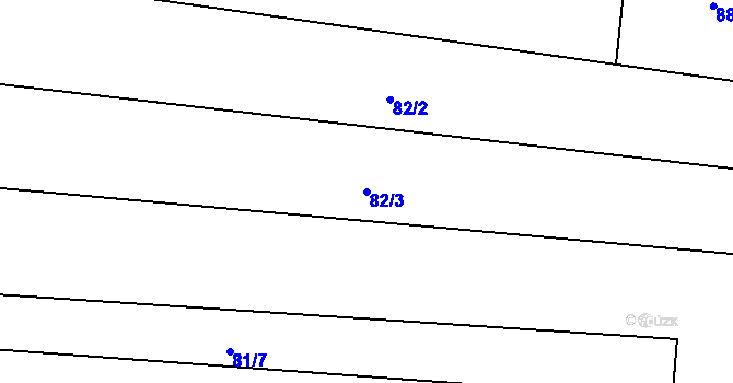 Parcela st. 82/3 v KÚ Těšnovice, Katastrální mapa