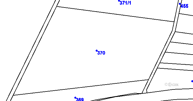 Parcela st. 370 v KÚ Těšnovice, Katastrální mapa