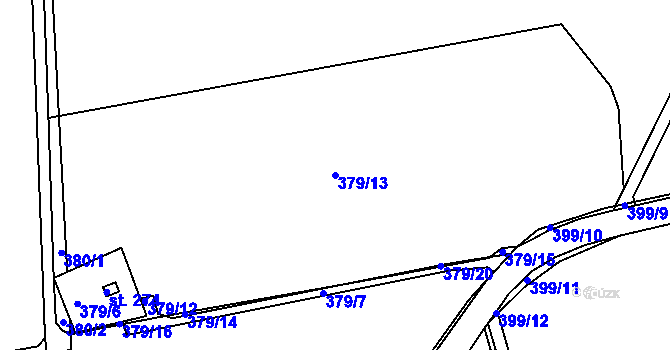 Parcela st. 379/13 v KÚ Těšnovice, Katastrální mapa