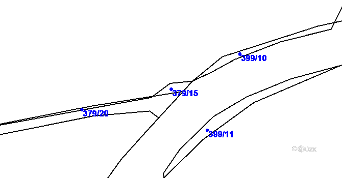 Parcela st. 379/15 v KÚ Těšnovice, Katastrální mapa