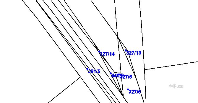 Parcela st. 327/14 v KÚ Těšnovice, Katastrální mapa
