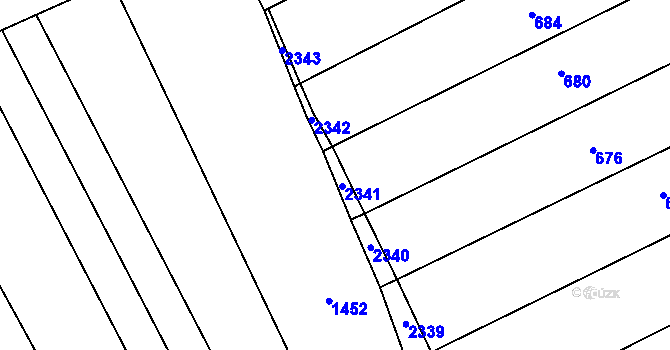 Parcela st. 669/5 v KÚ Těšov, Katastrální mapa