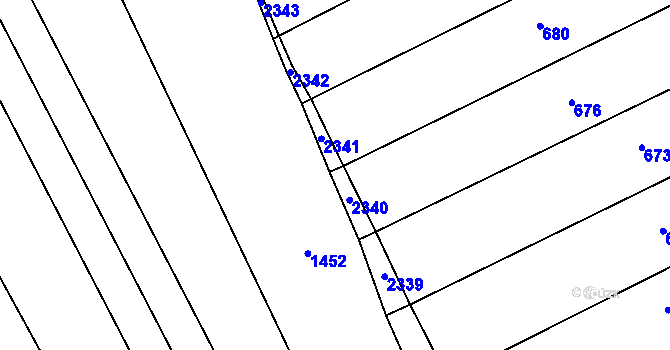 Parcela st. 669/6 v KÚ Těšov, Katastrální mapa