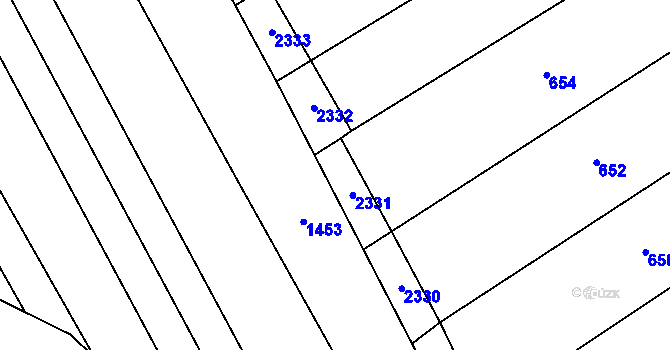 Parcela st. 669/16 v KÚ Těšov, Katastrální mapa