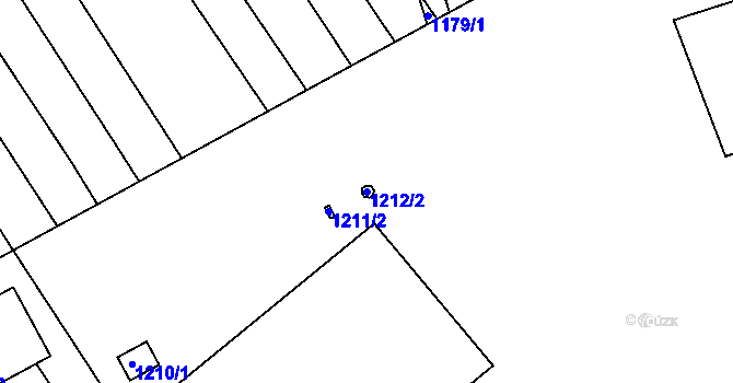 Parcela st. 1212/2 v KÚ Těšov, Katastrální mapa