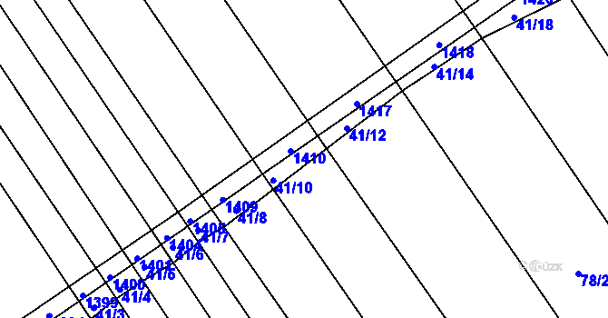 Parcela st. 41/11 v KÚ Těšov, Katastrální mapa