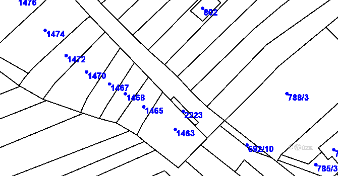 Parcela st. 778/13 v KÚ Těšov, Katastrální mapa