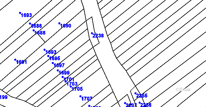 Parcela st. 778/91 v KÚ Těšov, Katastrální mapa
