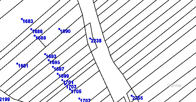 Parcela st. 778/92 v KÚ Těšov, Katastrální mapa