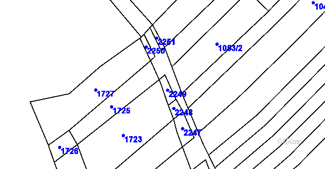 Parcela st. 778/124 v KÚ Těšov, Katastrální mapa