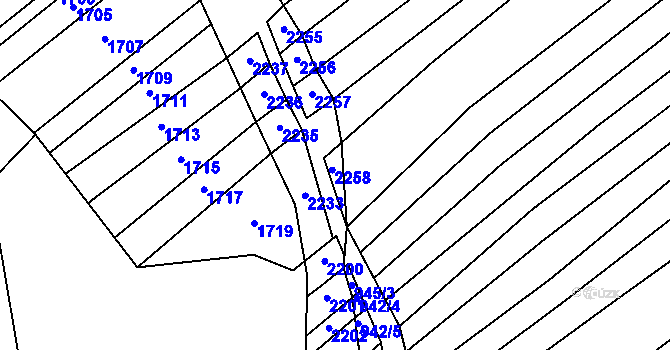 Parcela st. 778/153 v KÚ Těšov, Katastrální mapa
