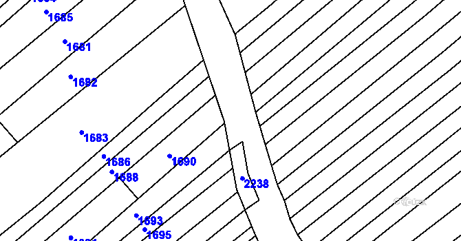 Parcela st. 778/156 v KÚ Těšov, Katastrální mapa