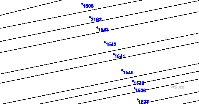 Parcela st. 1070/5 v KÚ Těšov, Katastrální mapa
