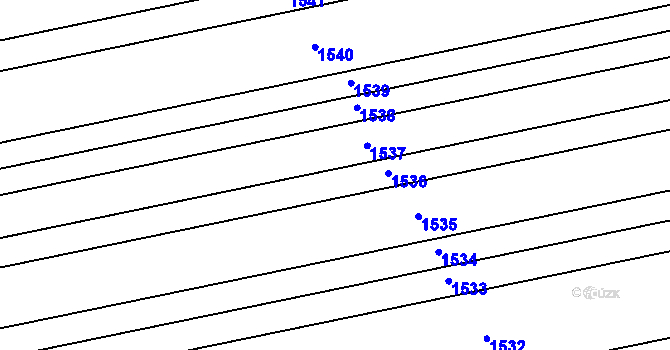 Parcela st. 1070/12 v KÚ Těšov, Katastrální mapa