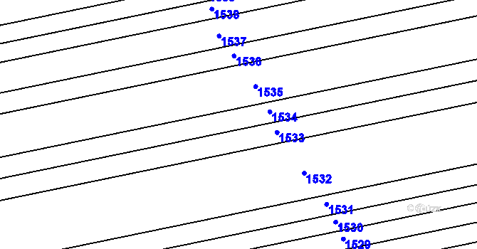 Parcela st. 1070/16 v KÚ Těšov, Katastrální mapa