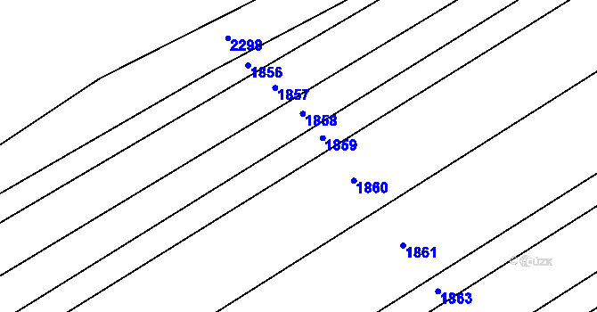 Parcela st. 1147/5 v KÚ Těšov, Katastrální mapa