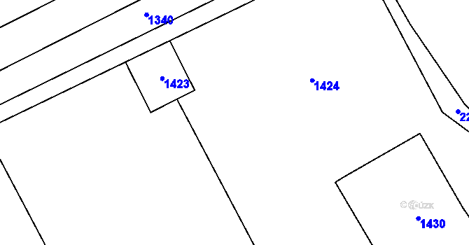Parcela st. 1172/14 v KÚ Těšov, Katastrální mapa