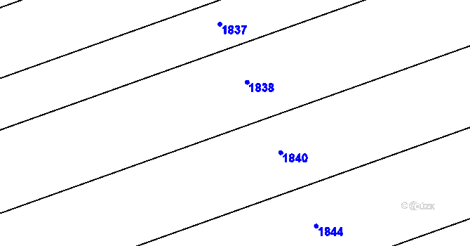 Parcela st. 1192/77 v KÚ Těšov, Katastrální mapa