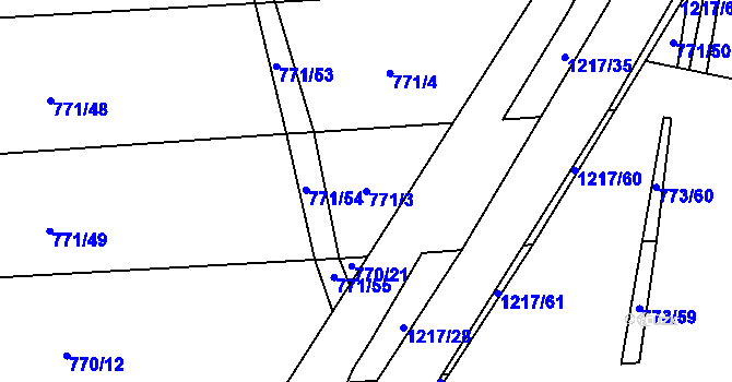 Parcela st. 771/3 v KÚ Těšovice u Prachatic, Katastrální mapa
