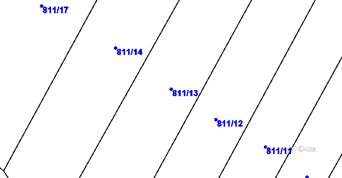 Parcela st. 811/13 v KÚ Těšovice u Prachatic, Katastrální mapa
