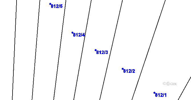 Parcela st. 812/3 v KÚ Těšovice u Prachatic, Katastrální mapa