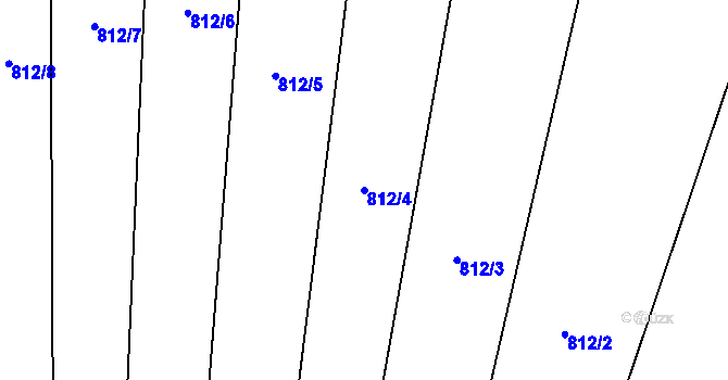 Parcela st. 812/4 v KÚ Těšovice u Prachatic, Katastrální mapa