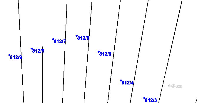 Parcela st. 812/5 v KÚ Těšovice u Prachatic, Katastrální mapa