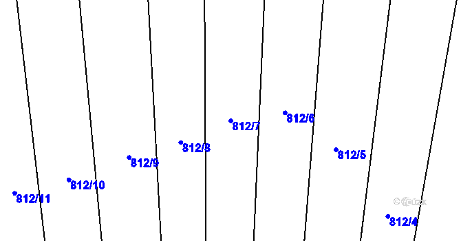Parcela st. 812/7 v KÚ Těšovice u Prachatic, Katastrální mapa