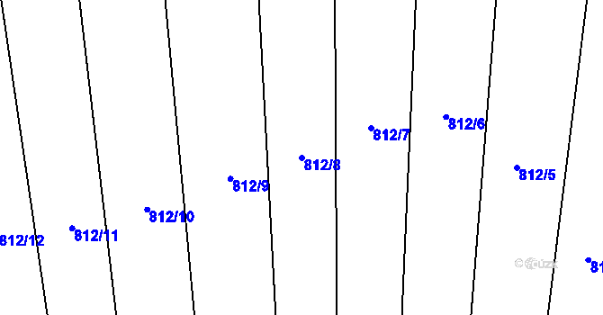 Parcela st. 812/8 v KÚ Těšovice u Prachatic, Katastrální mapa