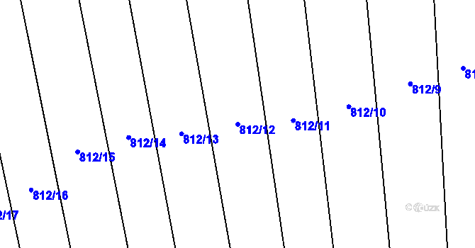 Parcela st. 812/12 v KÚ Těšovice u Prachatic, Katastrální mapa