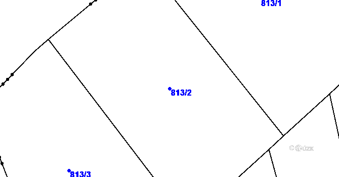 Parcela st. 813/2 v KÚ Těšovice u Prachatic, Katastrální mapa