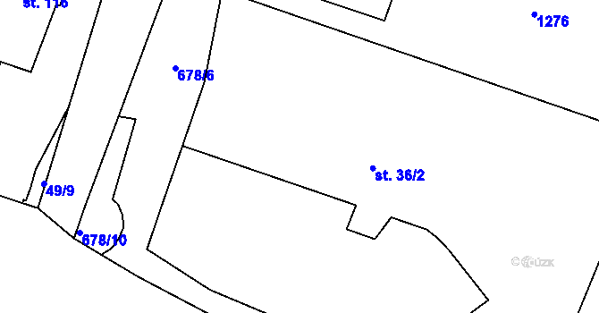 Parcela st. 36/4 v KÚ Těšovice u Prachatic, Katastrální mapa