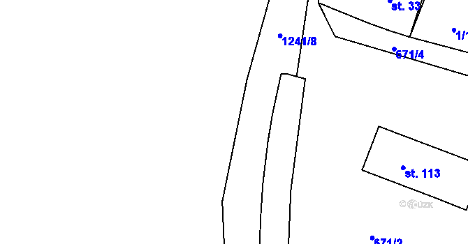 Parcela st. 44/18 v KÚ Těšovice u Prachatic, Katastrální mapa
