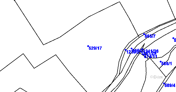 Parcela st. 529/17 v KÚ Těšovice u Prachatic, Katastrální mapa