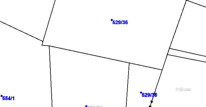Parcela st. 529/37 v KÚ Těšovice u Prachatic, Katastrální mapa