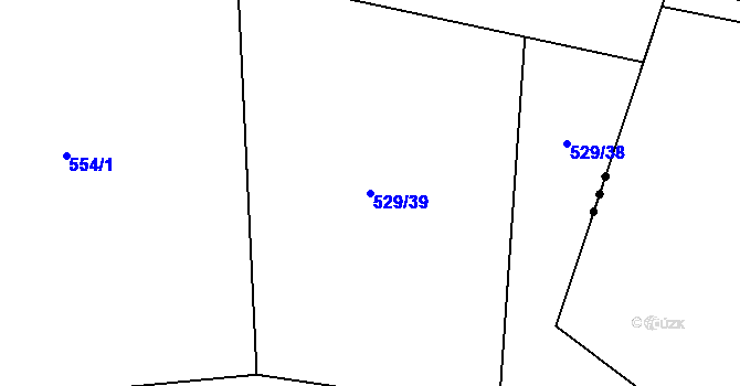 Parcela st. 529/39 v KÚ Těšovice u Prachatic, Katastrální mapa