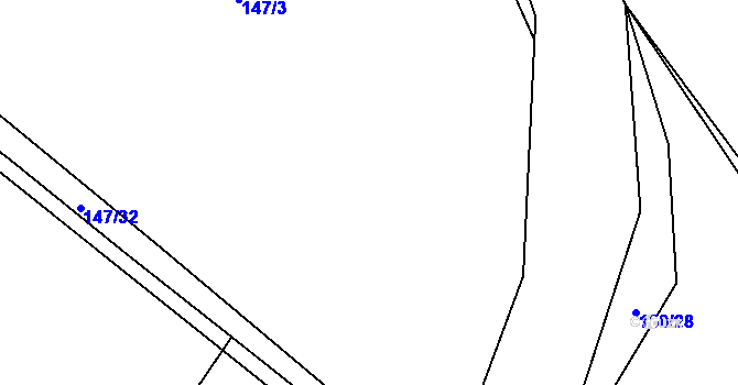 Parcela st. 147/4 v KÚ Tetín, Katastrální mapa