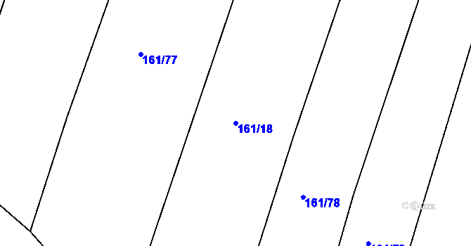 Parcela st. 161/18 v KÚ Tetín, Katastrální mapa