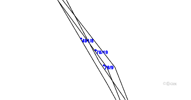 Parcela st. 78/19 v KÚ Vřesník u Tetína, Katastrální mapa