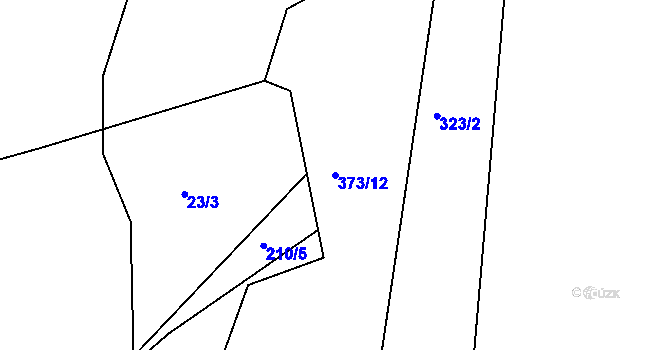 Parcela st. 373/12 v KÚ Vřesník u Tetína, Katastrální mapa