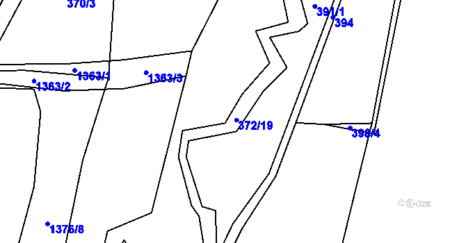 Parcela st. 372 v KÚ Tichá na Moravě, Katastrální mapa