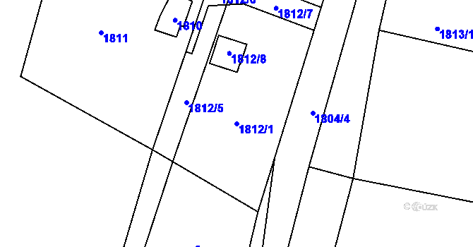 Parcela st. 1812/1 v KÚ Tichá na Moravě, Katastrální mapa