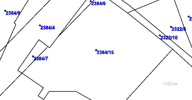 Parcela st. 2384/15 v KÚ Tichá na Moravě, Katastrální mapa