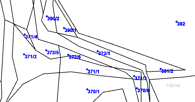 Parcela st. 372/1 v KÚ Tichá na Moravě, Katastrální mapa