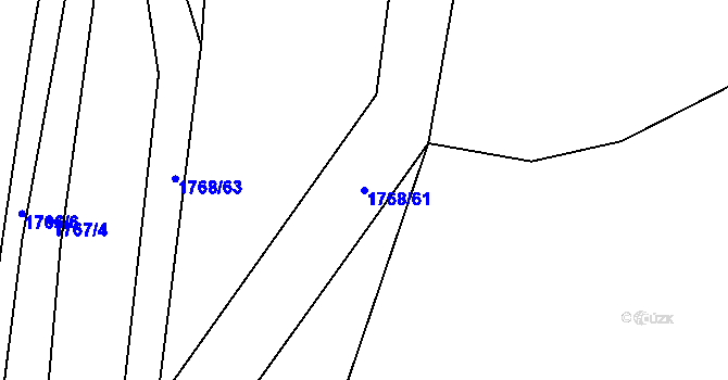 Parcela st. 1768/61 v KÚ Tichá na Moravě, Katastrální mapa