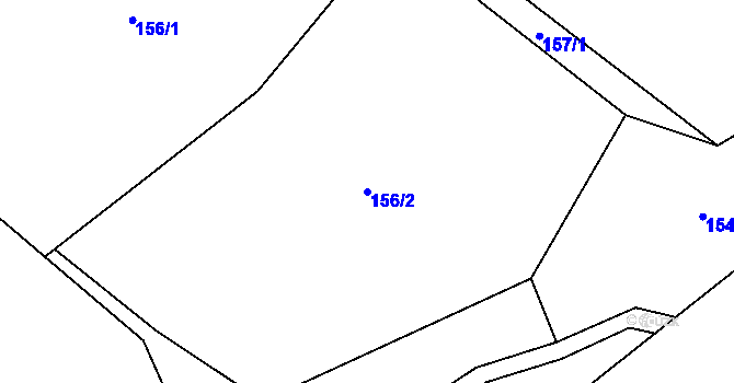 Parcela st. 156/2 v KÚ Tichonice, Katastrální mapa