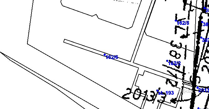 Parcela st. 162/6 v KÚ Tichonice, Katastrální mapa