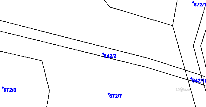 Parcela st. 642/2 v KÚ Tichonice, Katastrální mapa