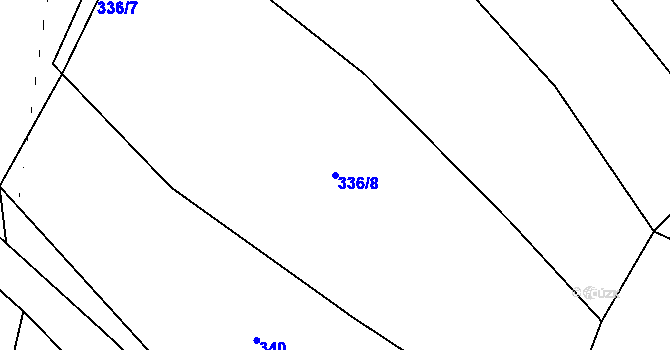 Parcela st. 336/8 v KÚ Tichonice, Katastrální mapa